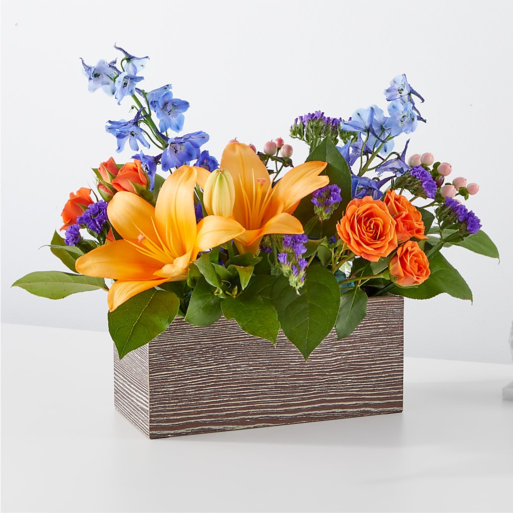 Radiant Citrus Box Bouquet – Blakley Flower Shop Llc, Blakely GA