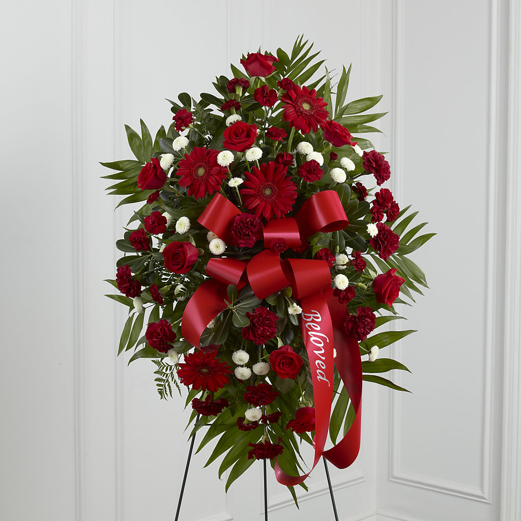 Treasured Memories Standing Spray – Blakley Flower Shop Llc, Blakely GA