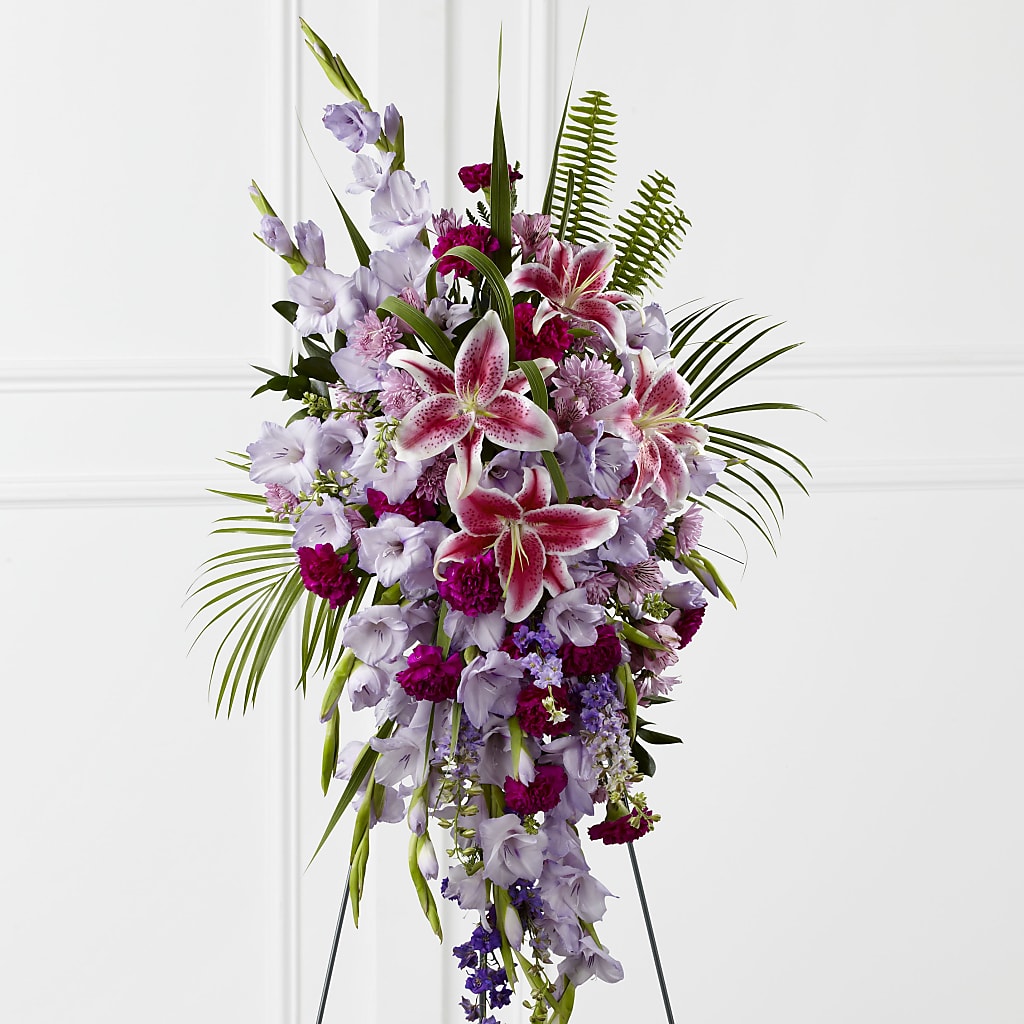 Tender Touch Standing Spray – Blakley Flower Shop Llc, Blakely GA