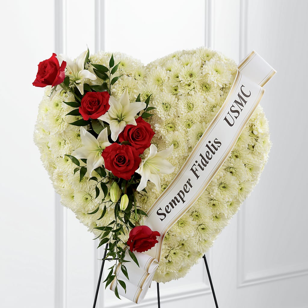 Heartfelt Hero Standing Heart – Blakley Flower Shop Llc, Blakely GA