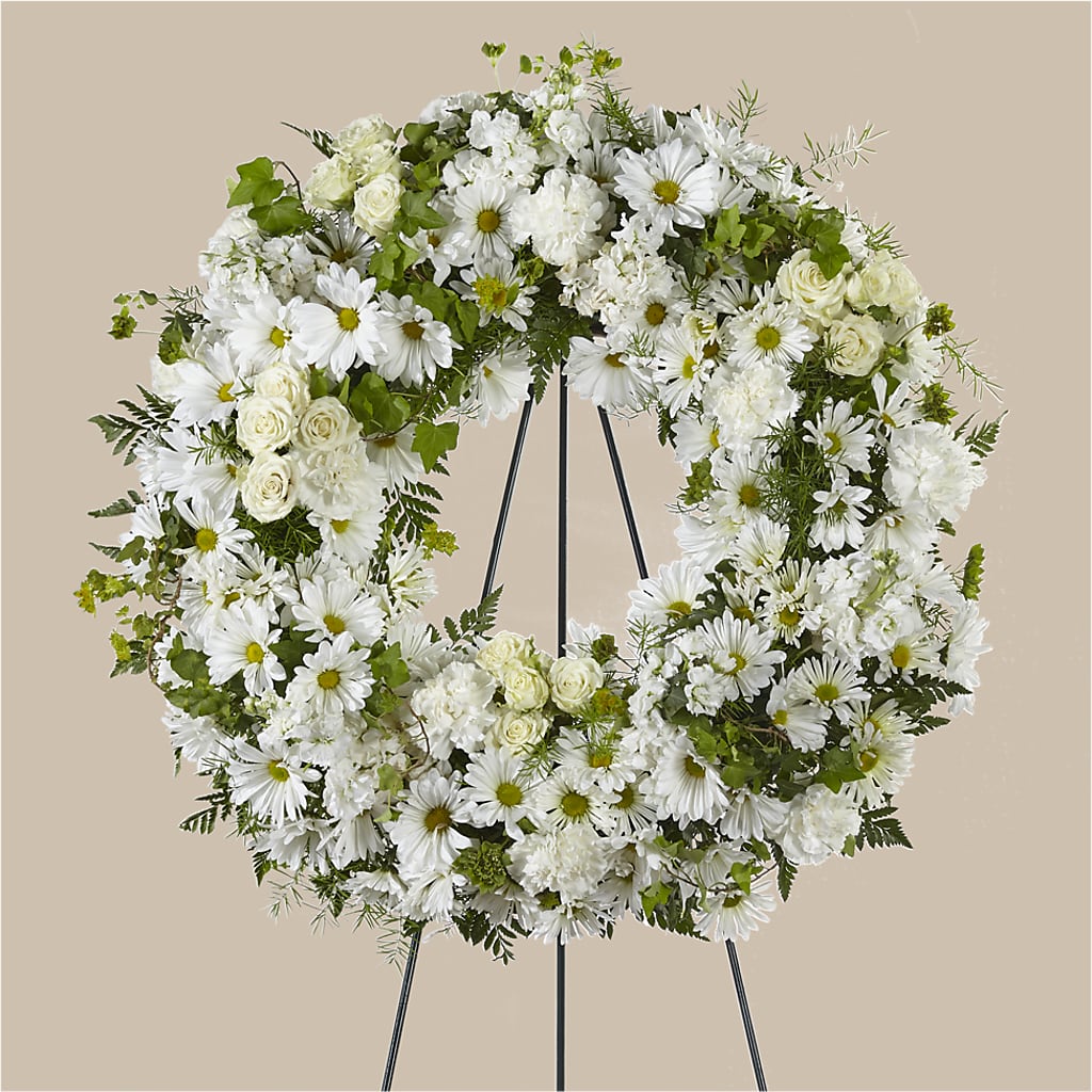 Faithful Wishes Wreath – Blakley Flower Shop Llc, Blakely GA
