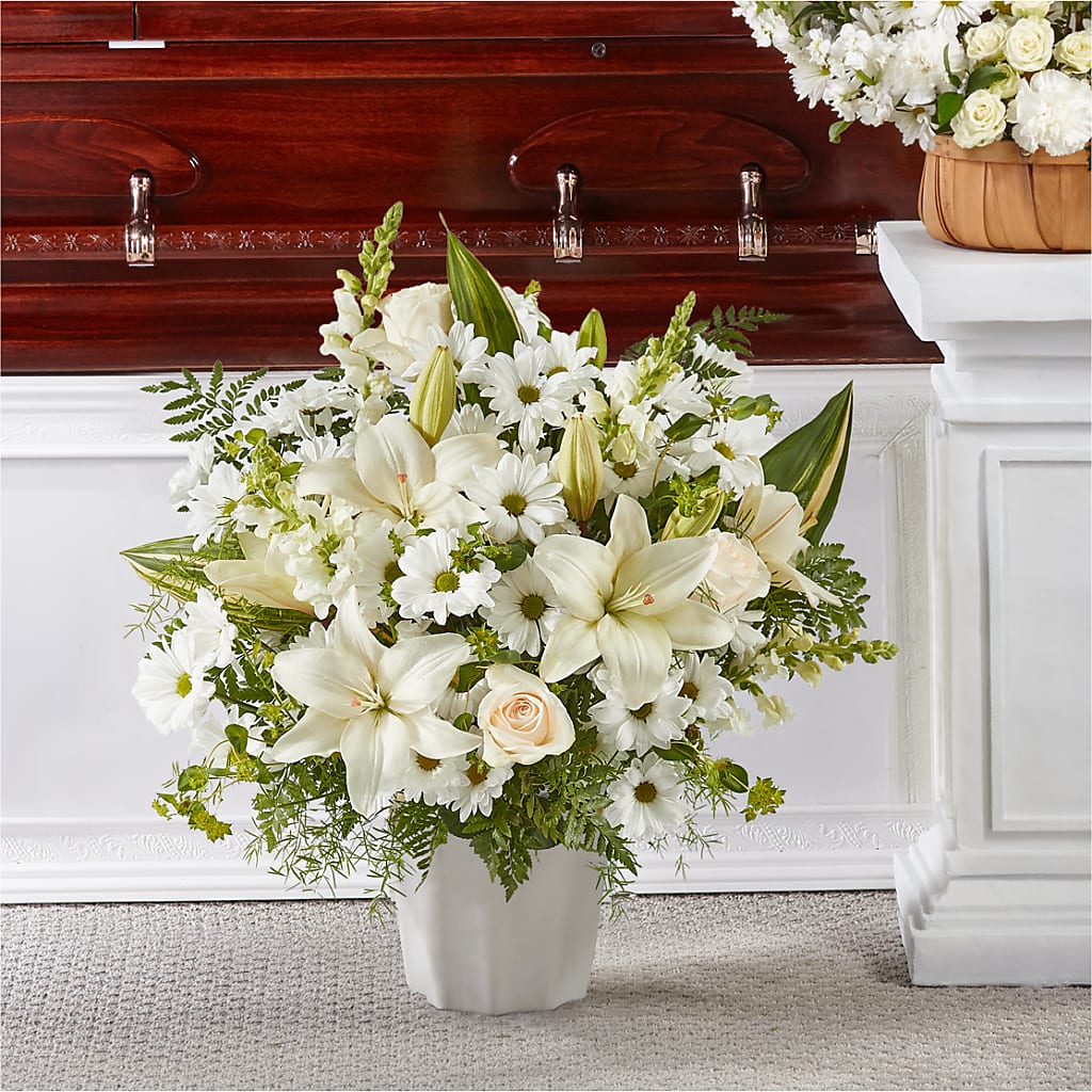 Thoughts of Tranquility Floor Basket – Blakley Flower Shop Llc, Blakely GA