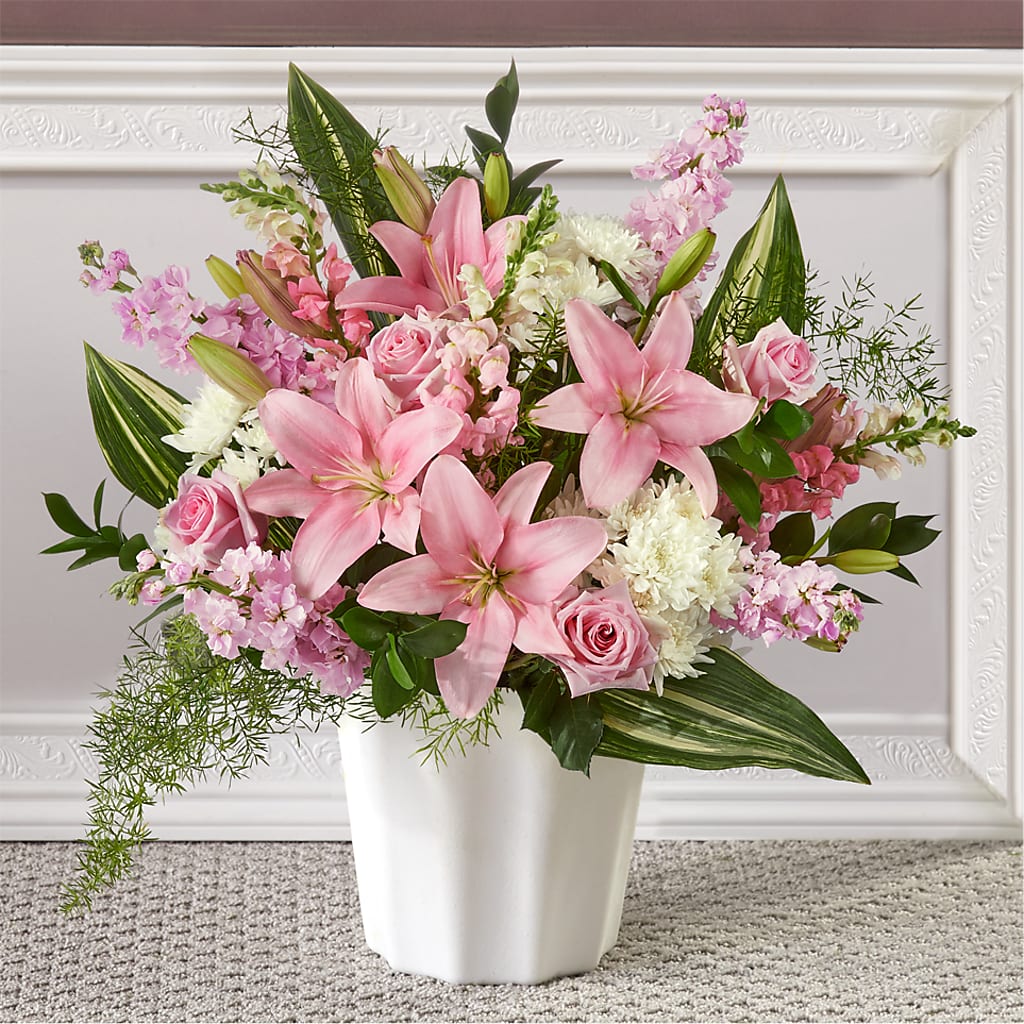 Simply Serene Floor Basket – Blakley Flower Shop Llc, Blakely GA