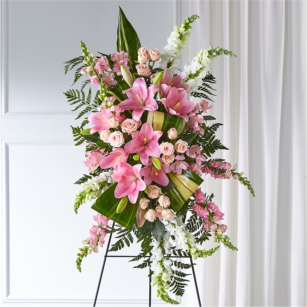 Elegant Embrace Standing Spray – Blakley Flower Shop Llc, Blakely GA