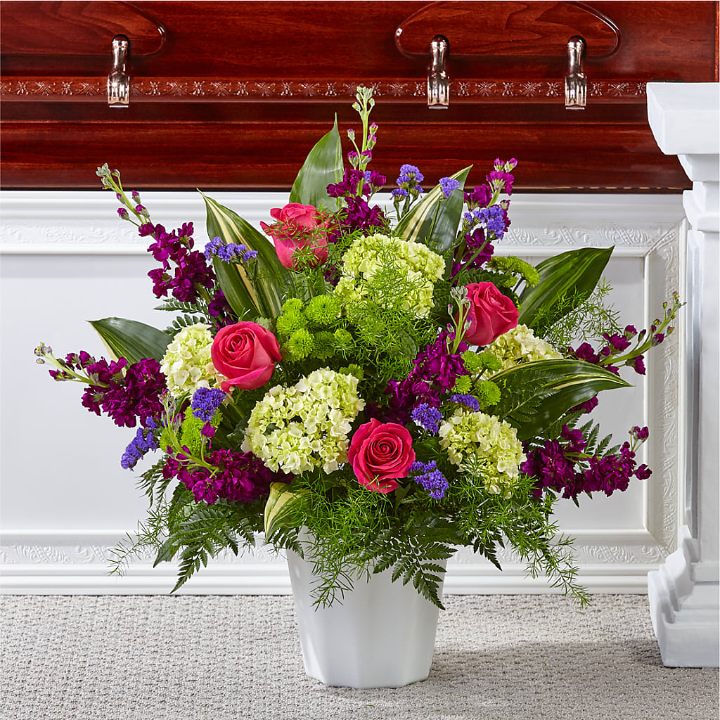 Beautiful Horizons Floor Basket – Blakley Flower Shop Llc, Blakely GA
