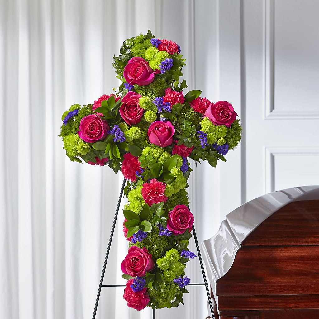 Tribute Rose Floral Cross – Blakley Flower Shop Llc, Blakely GA