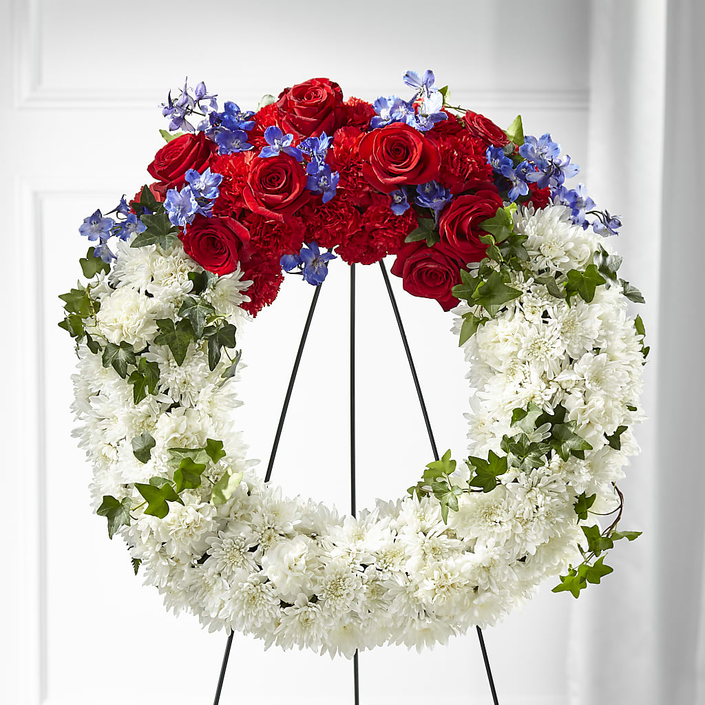 Patriotic Passion Wreath – Blakley Flower Shop Llc, Blakely GA