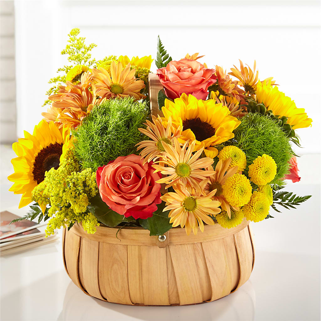 Harvest Sunflower Basket – Blakley Flower Shop Llc, Blakely GA
