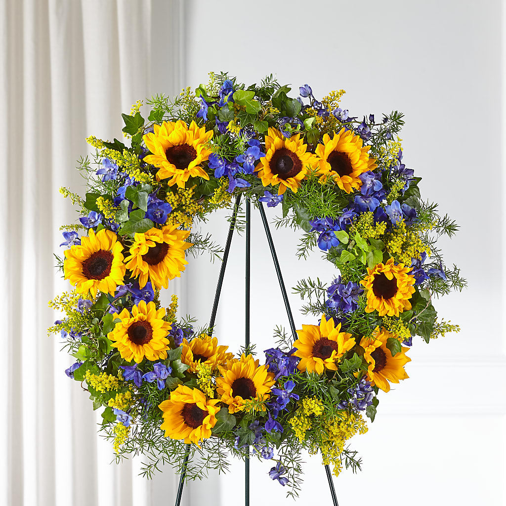 Bright Rays Wreath – Blakley Flower Shop Llc, Blakely GA