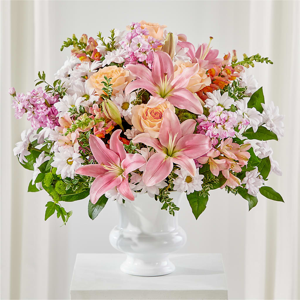 Heartfelt Gesture Urn Arrangement – Blakley Flower Shop Llc, Blakely GA
