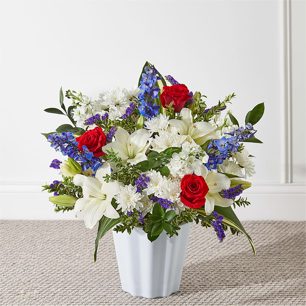 Consoled Floor Basket – Blakley Flower Shop Llc, Blakely GA