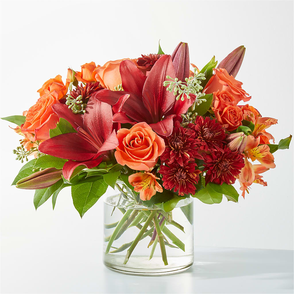 Crimson Leaves Bouquet – Blakley Flower Shop Llc, Blakely GA