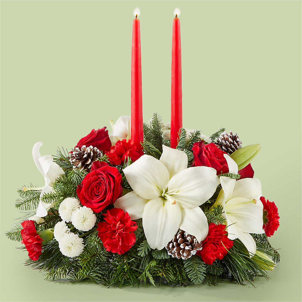 Seasonal Festivities Centerpiece – Blakley Flower Shop Llc, Blakely GA