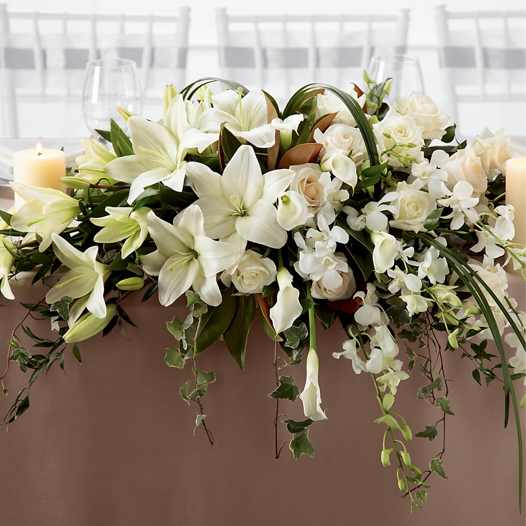 White Linen Arrangement – Blakley Flower Shop Llc, Blakely GA