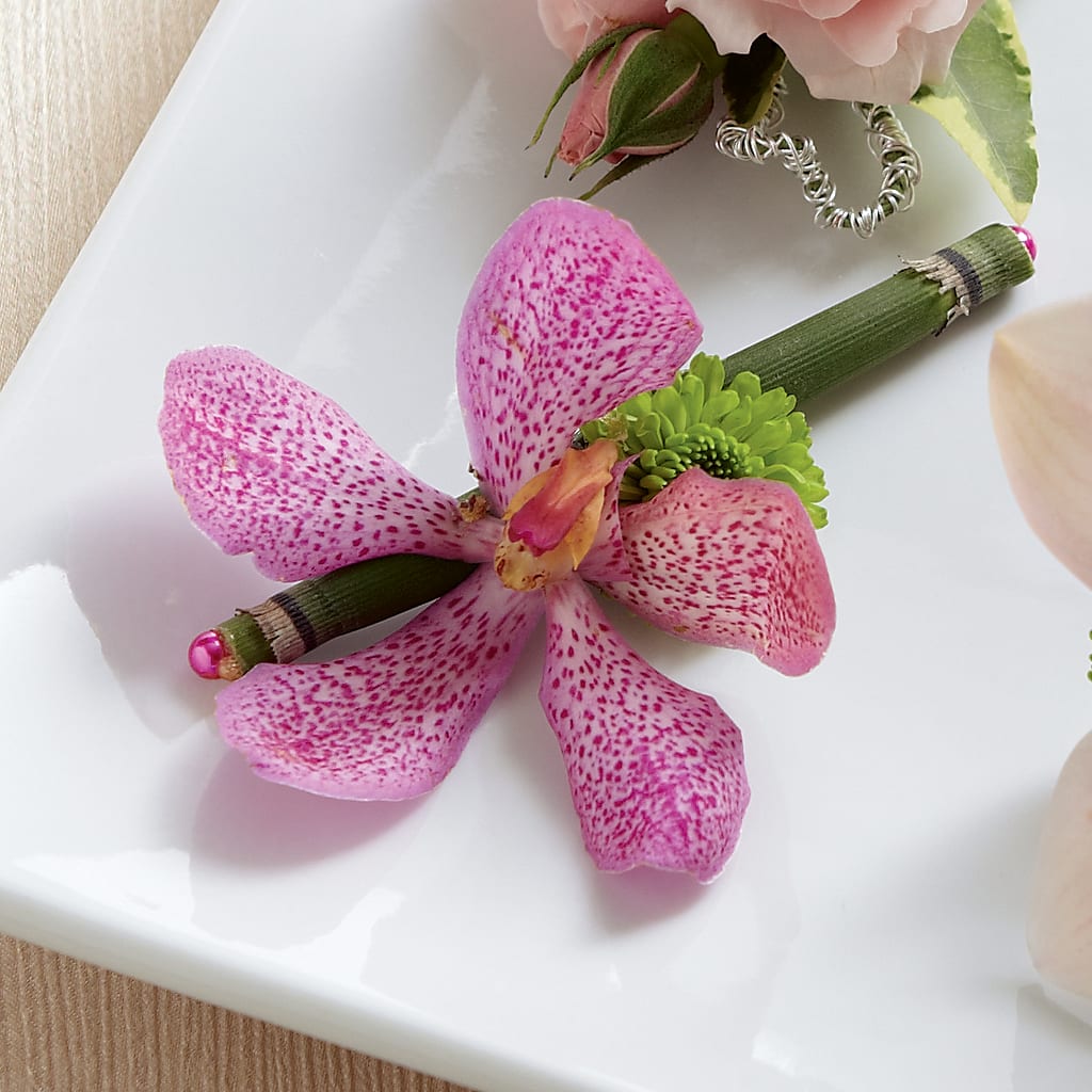 Pink Mokara Boutonniere – Blakley Flower Shop Llc, Blakely GA