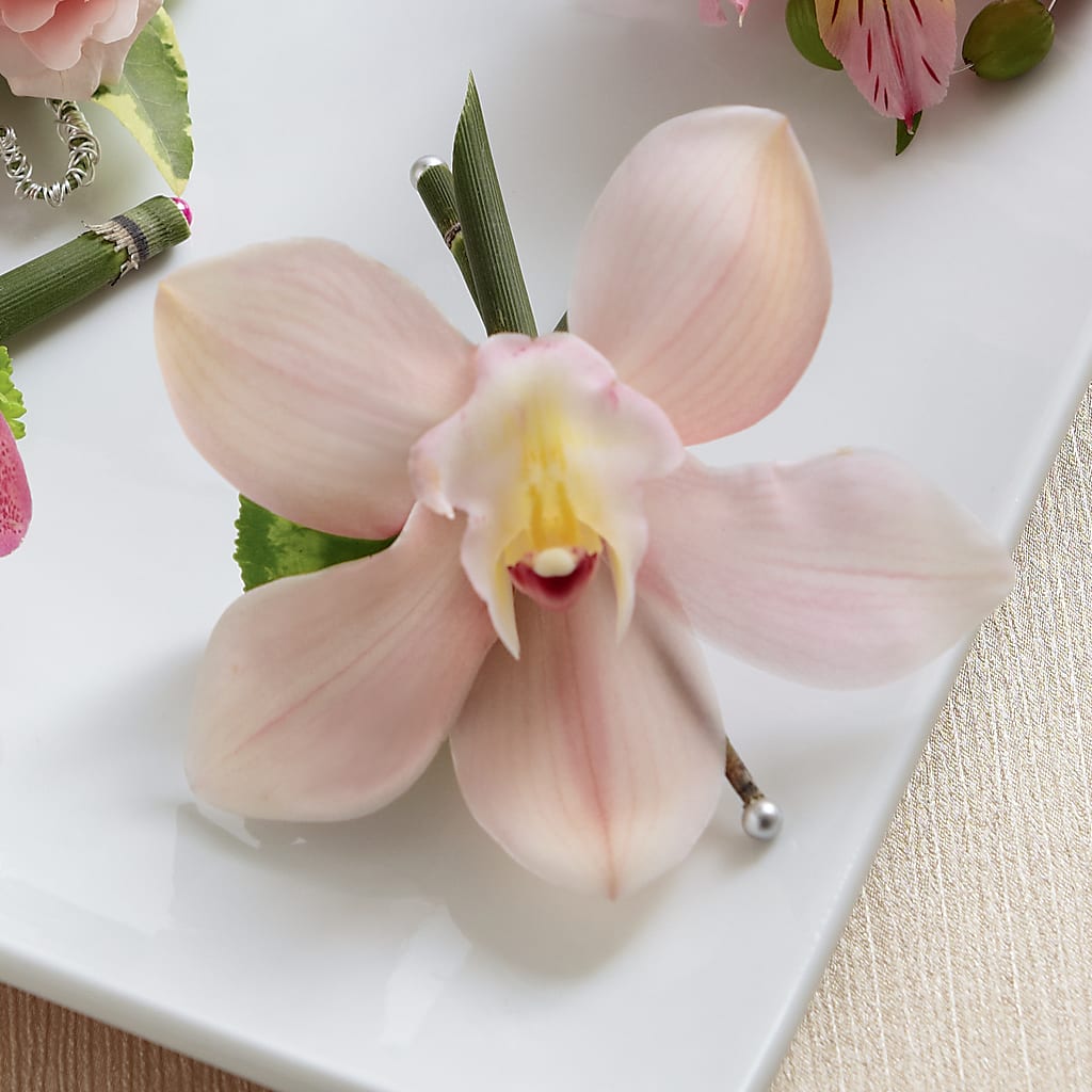 Pink Cymbidium Boutonniere – Blakley Flower Shop Llc, Blakely GA