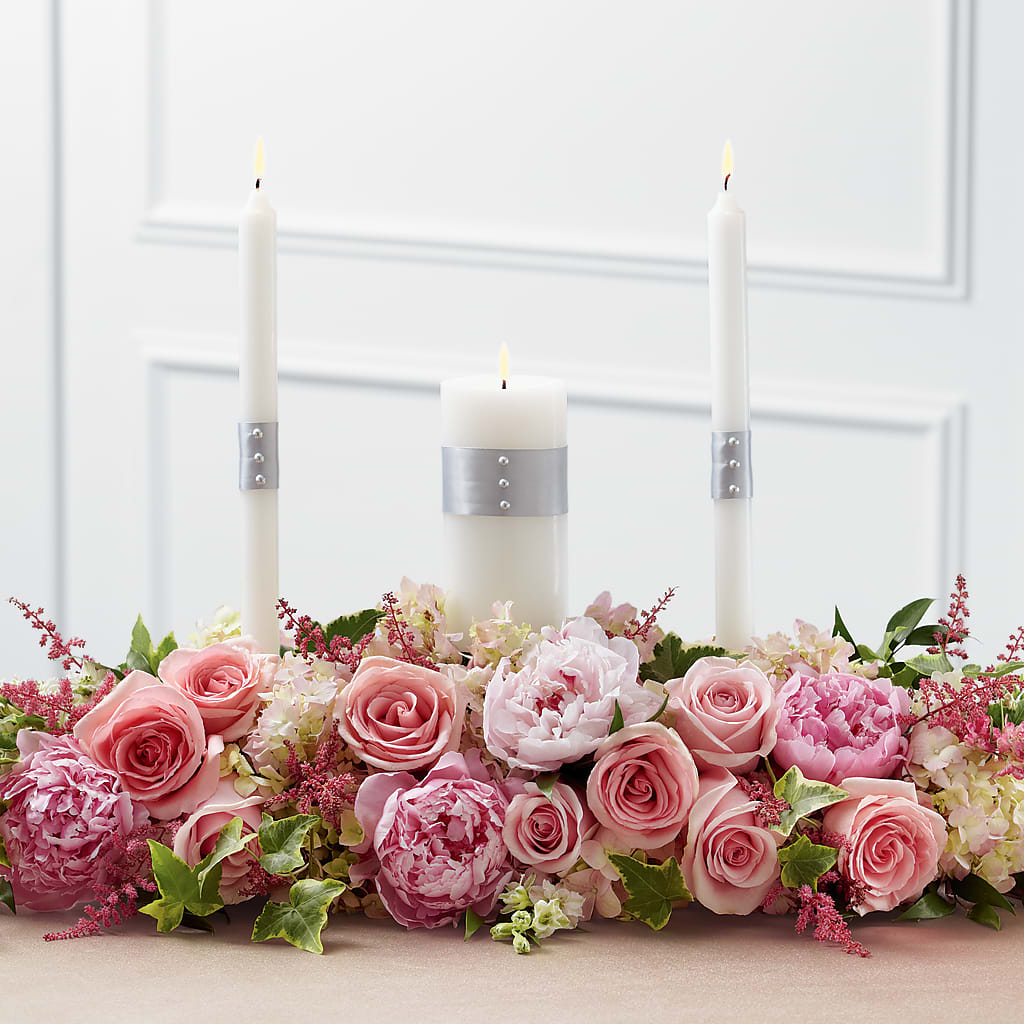 Worldwide Romance Unity Candle Arrangement – Blakley Flower Shop Llc, Blakely GA