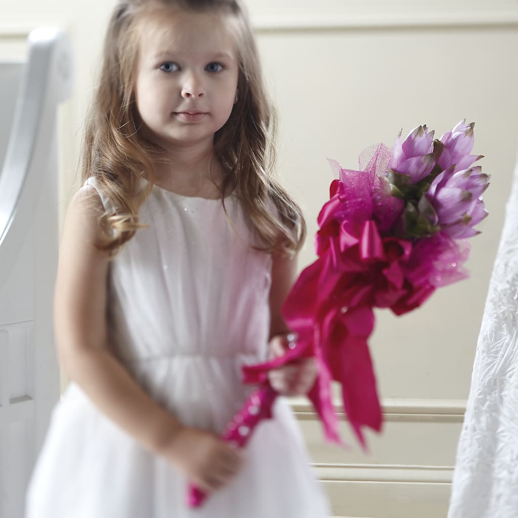 Sparkle Pink Flower Girl Bouquet – Blakley Flower Shop Llc, Blakely GA