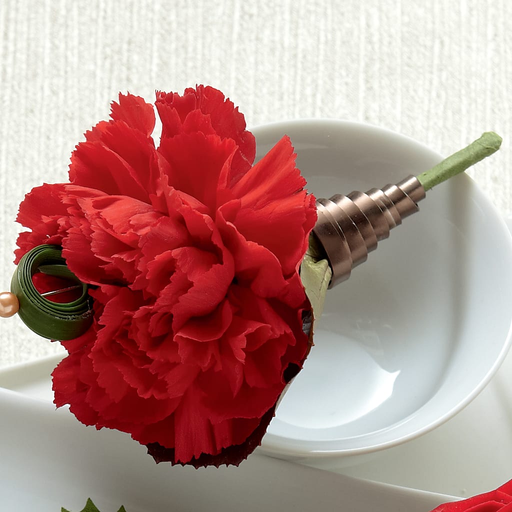 Red Carnation Boutonniere – Blakley Flower Shop Llc, Blakely GA