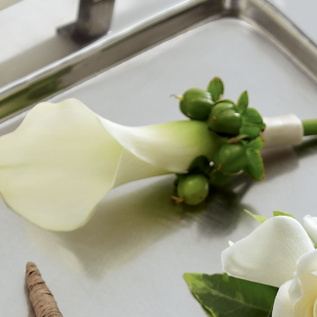 White Calla Boutonniere – Blakley Flower Shop Llc, Blakely GA
