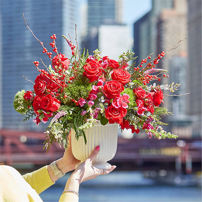 Big Red Bow Bouquet –  Blakley Flower Shop Llc, Blakely GA