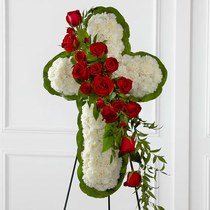 Floral Cross Easel –  Blakley Flower Shop Llc, Blakely GA