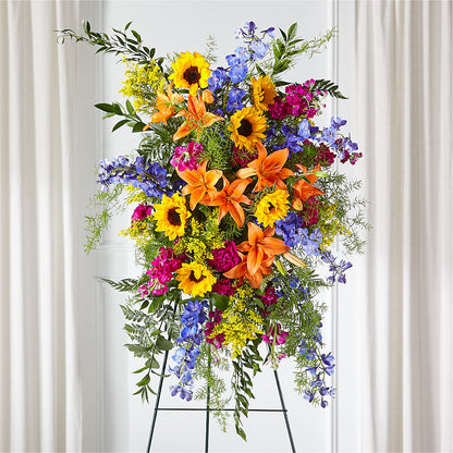 Sunlit Memories Standing Spray (Standard) –  Blakley Flower Shop Llc, Blakely GA