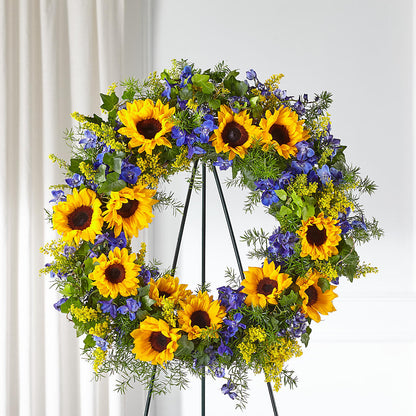 Bright Rays Wreath –  Blakley Flower Shop Llc, Blakely GA
