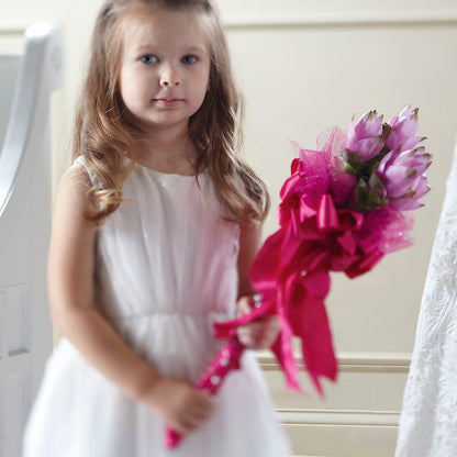 Sparkle Pink Flower Girl Bouquet –  Blakley Flower Shop Llc, Blakely GA
